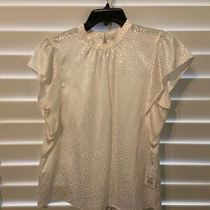 Nine West Cream Patterned Blouse